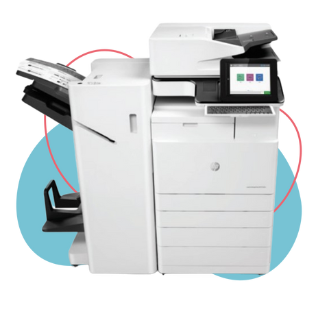 HP Color LaserJet MFP E87650 con Booklet Finisher Y1G07A